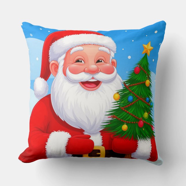Glad tomte kudde (Framsida)