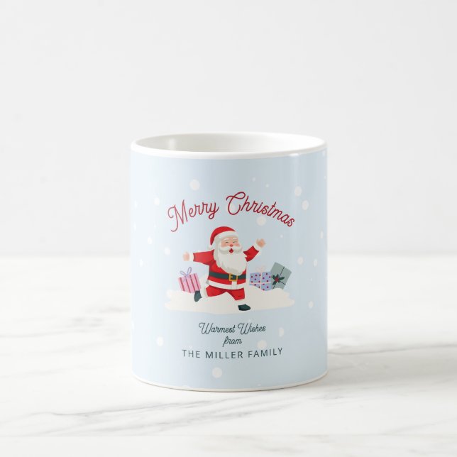 Glad Tomte, ljusblå jul Kaffemugg (Center)