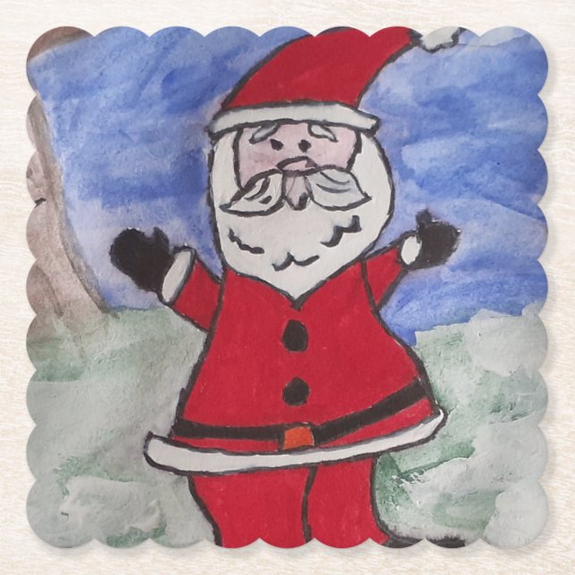 Glad Tomte Pappersunderlägg Underlägg Papper (Framsida)