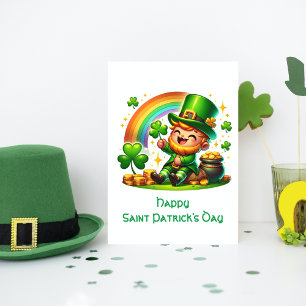 Glad Tomte: St. Patricks Dag Fest Helgkort
