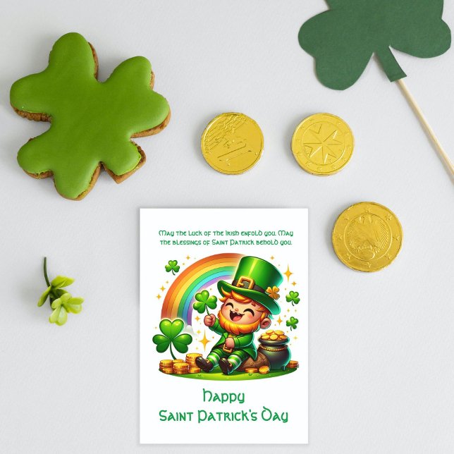 Glad Tomte: St. Patricks Dag Fest  Julkort (Skapare uppladdad)