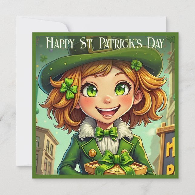 Glad Tomte - St. Patricks dag Lucky Char (Framsida)