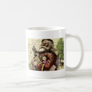 Glad tomte träd klassisk illustration kaffemugg