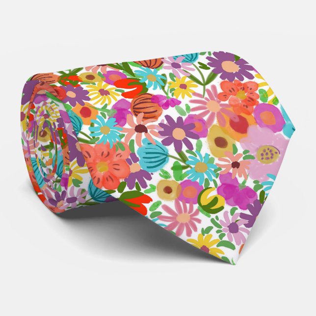 Glad trädgårdsblomning slips (Rullad)