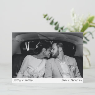 Glad Trolovad Foto Handstil Enkel Jul Julkort
