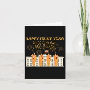 Glad Trump År Fest 2025 Vita Huset Ny President Kort