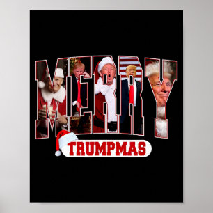 Glad Trumpmas Santa Trump Jul Pyjamas Rolig Poster