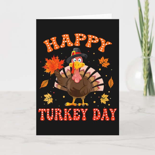 Glad turkdagströja för kvinnor Glad thanksgivin Kort (Framsida)