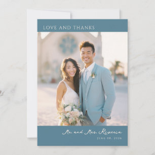 Glad Turkos Elegant Foto Tack Kort