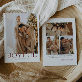 Glad typografi Enkel minimalistisk foto Julkort