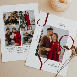 Glad typografi Modern juldfoto Julkort