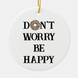Glad typografi-ornament julgransprydnad keramik