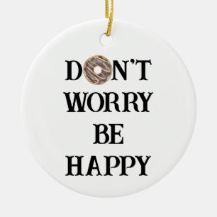 Glad typografi-ornament julgransprydnad keramik