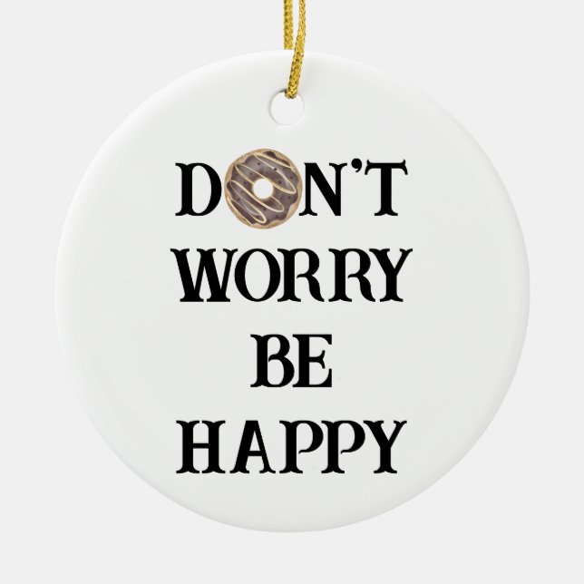 Glad typografi-ornament julgransprydnad keramik (Framsidan)