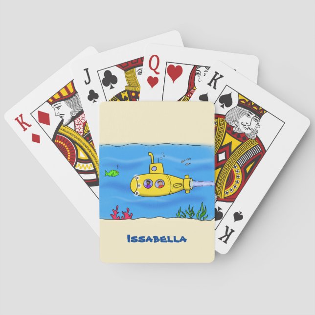 Glad ubåtsanimering casinokort (Baksidan)