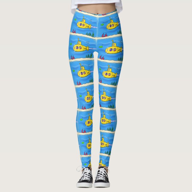 Glad ubåtsanimering leggings (Framsida)