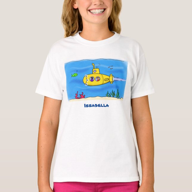 Glad ubåtsanimering t shirt (Framsida)