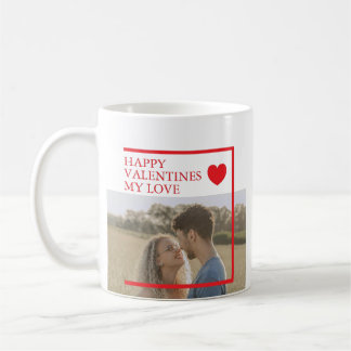 Glad valentin anpassad foto kaffemugg