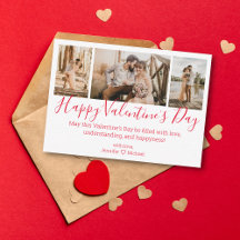 glad valentindag 3 foton kollage chic röd