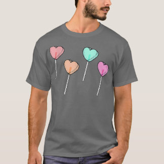 Glad Valentindag-dag-nuny Lollipop Heart-grafik T Shirt