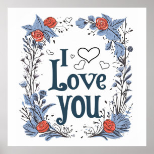 Glad valentindag poster