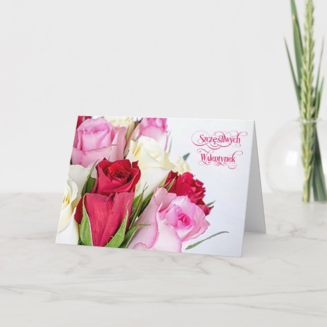 Glad Valentindag-Szczęśliwych Walentynek-kort Helgkort (Framsida)