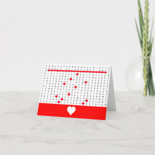 Glad valentine-ord söknings pusselkort 2 helgkort