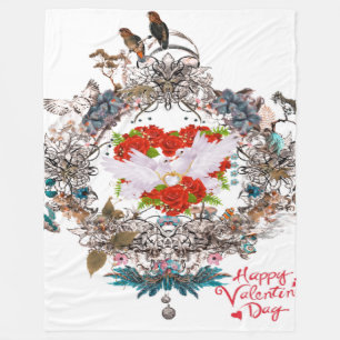 Glad valentins dag fleecefilt