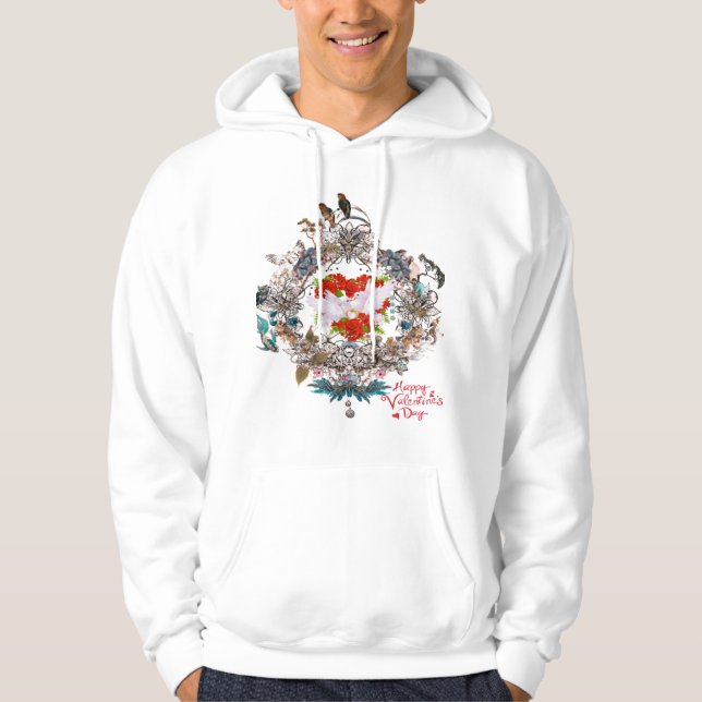 Glad valentins dag hoodie (Framsida)