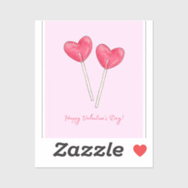 Glad valentins dag Söt godis hjärtlollipop Klistermärken