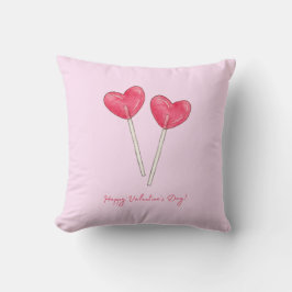 Glad valentins dag Söt godis hjärtlollipop Kudde