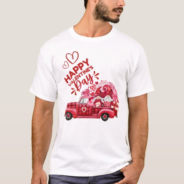 Glad valentins dag | Söta valentincitat T Shirt (Framsida)