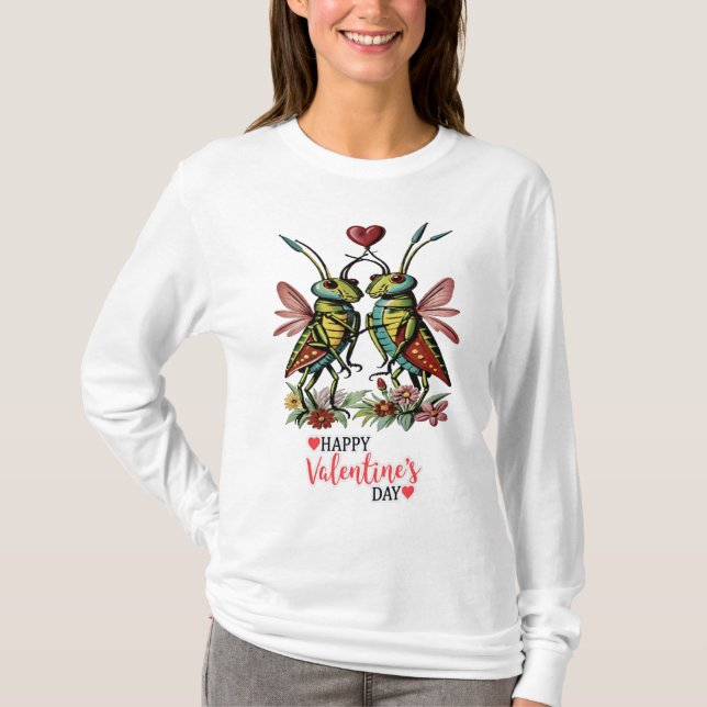 Glad valentins dag t shirt (Framsida)