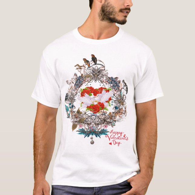 Glad valentins dag t shirt (Framsida)