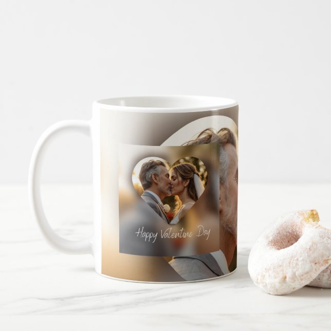 Glad valentins dagskonstruktion kaffemugg (Med munk)