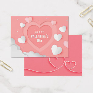 Glad valentins profilkort på dagen visitkort