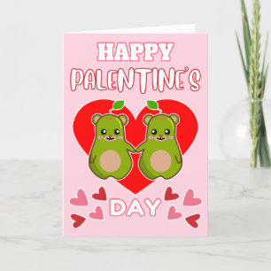 GLAD VALENTINSDAG Söt Päron Björn Par Helgkort