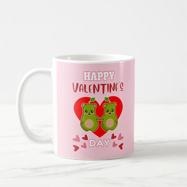 GLAD VALENTINSDAG Söt Päron Björn Par Kaffemugg (Vänster)