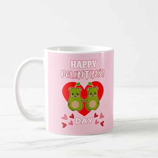 GLAD VALENTINSDAG Söt päronbjörnsparet Kaffemugg (Vänster)