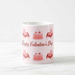 Glad Valentinsdag Tårta Mugg