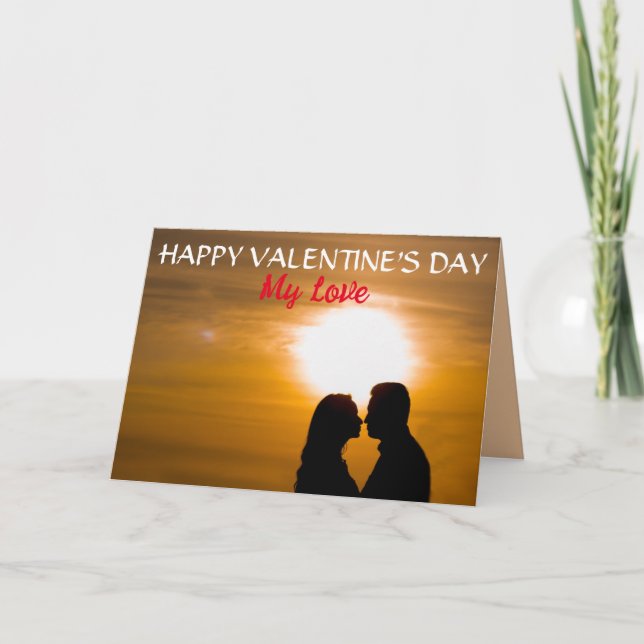 GLAD VALENTINSDAGEN MIN ÄLSKA HELGKORT (Framsida)