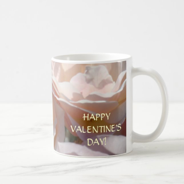 GLAD VALENTINSDAGEN! Rosa rosor kaffekopp gåvor (Höger)