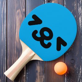 Glad Valp Ansikte Blå Pingisracket