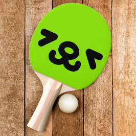 Glad Valp Ansikte Grön Pingisracket