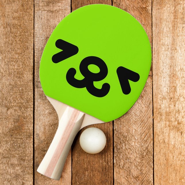 Glad Valp Ansikte Grön Pingisracket (Skapare uppladdad)