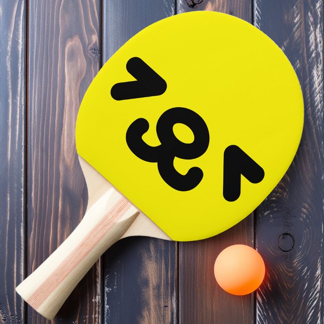 Glad Valp Ansikte Gul Pingisracket (Skapare uppladdad)