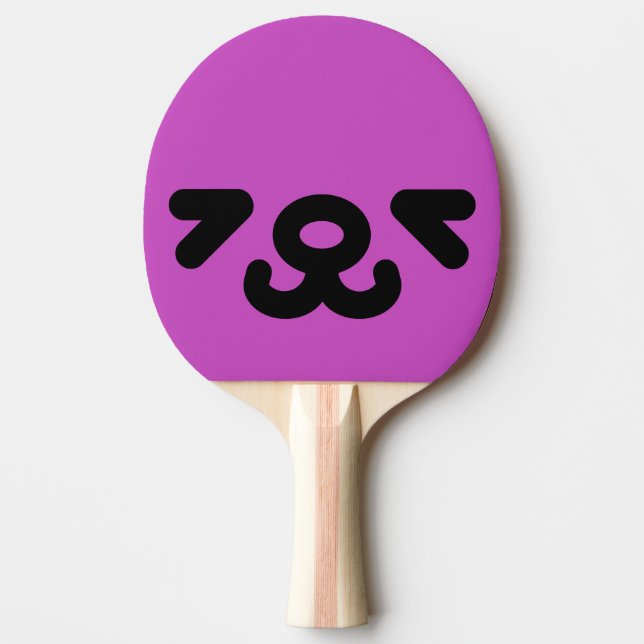Glad Valp Ansikte Lila  Pingisracket (Framsidan)