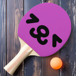 Glad Valp Ansikte Lila Pingisracket