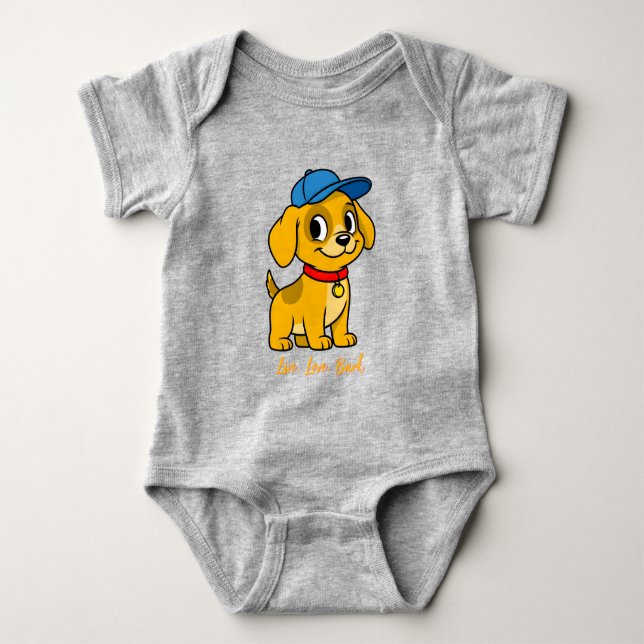 Glad Valp i Blå Mössa T Shirt (Framsida)