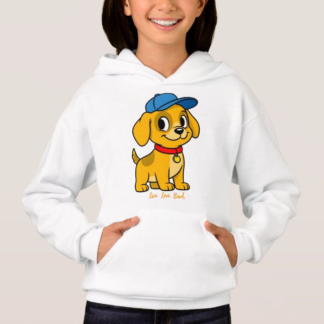 Glad Valp i Blå Mössa T Shirt (Framsida)